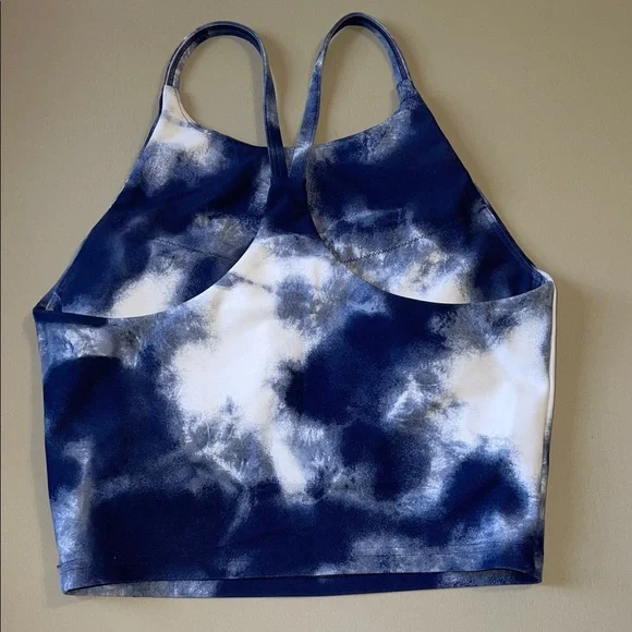 Old Navy Blue and White Tie-Dye Tank Top - Picture 2 of 4